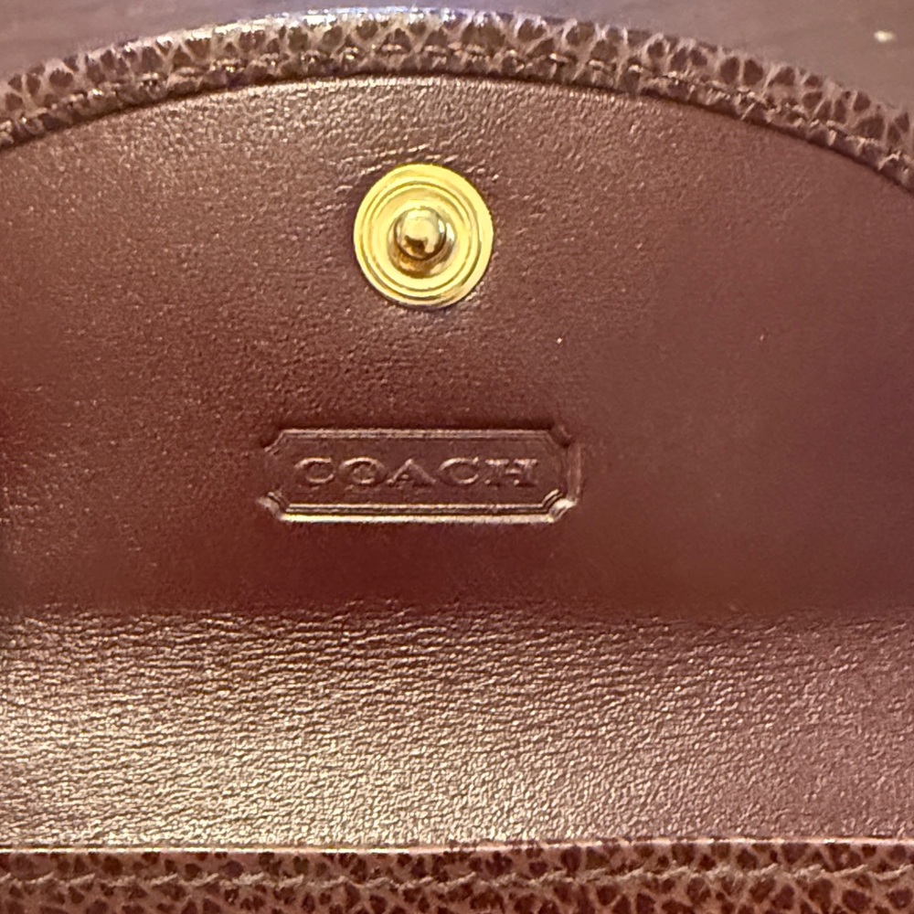 Vintage Coach Brown Leather Key & Card Holder - Picture 2 of 5
